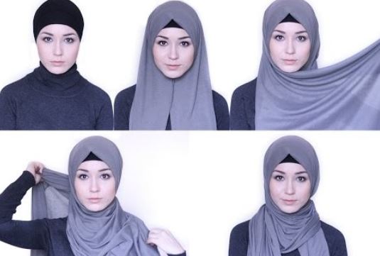 tutorial hijab pashmina ibu menyusui